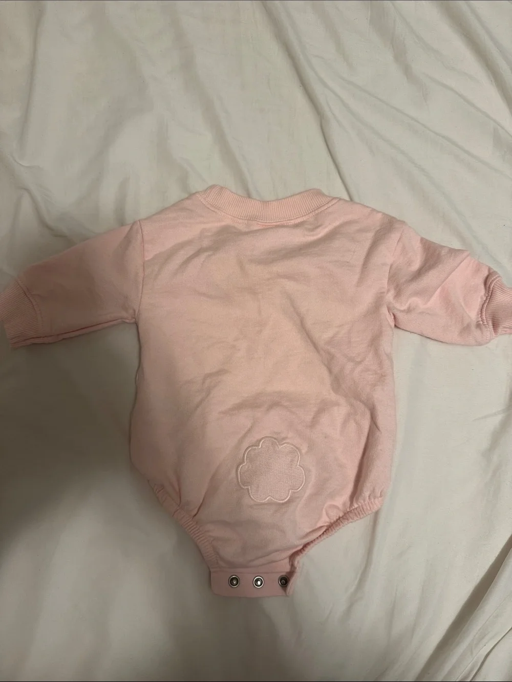 Carter's Light Pink Long-Sleeve Baby Bodysuit with bunny Face